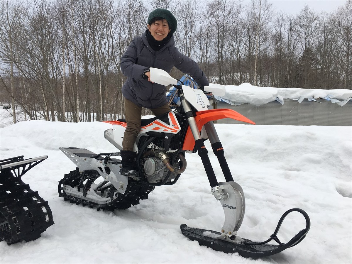 北海道の大雪原で雪上バイクを初体験（2018年3月）
